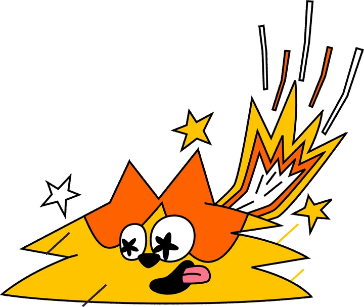 Suna crashing headfirst, seeing stars