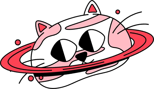 Tama as a ringed planet, floating among the stars